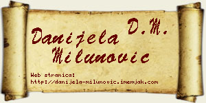 Danijela Milunović vizit kartica